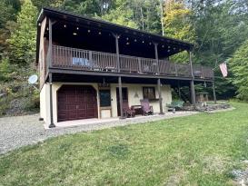 Country Home overlooking Alma Pond in Alma NY: Front