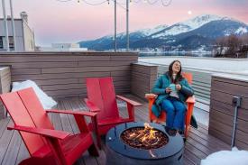 Historic Juneau Alaska Hotel for Sale: Roof Deck at Juneau Alaska Hotel for Sale